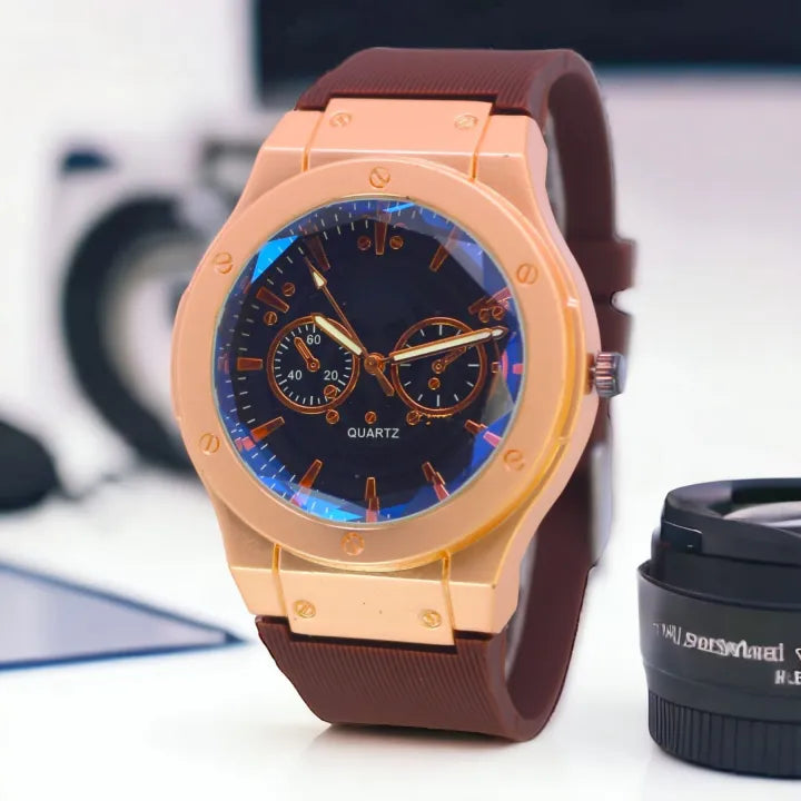 Stylish Sports Watch for Men with Silicone Strap
