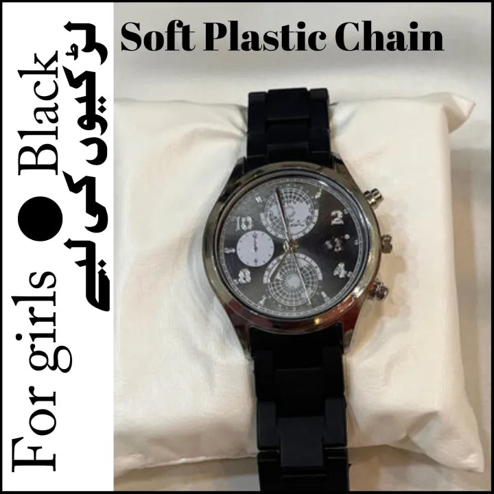Casual Quartz Wrist Watch for Men with Rubber Strap