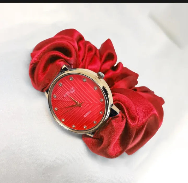 Korean Scrunchie Ribbon Watch for Girls