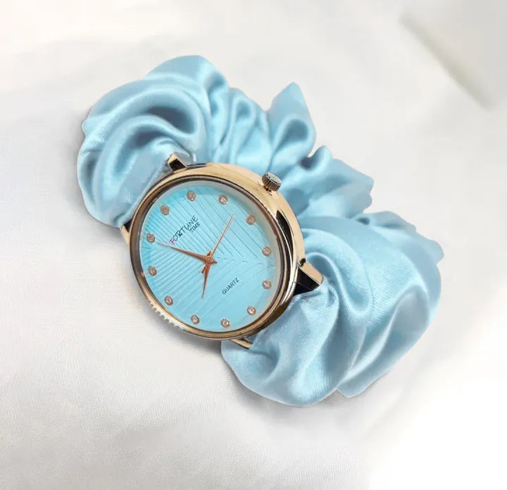 Korean Scrunchie Ribbon Watch for Girls