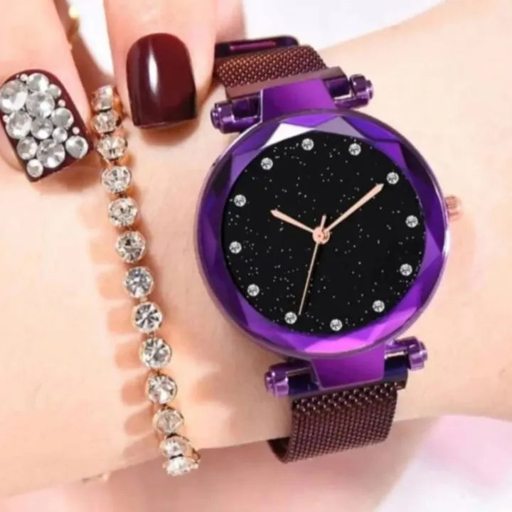 High Quality Magnetic Strap Watch for Girls – Stainless Steel