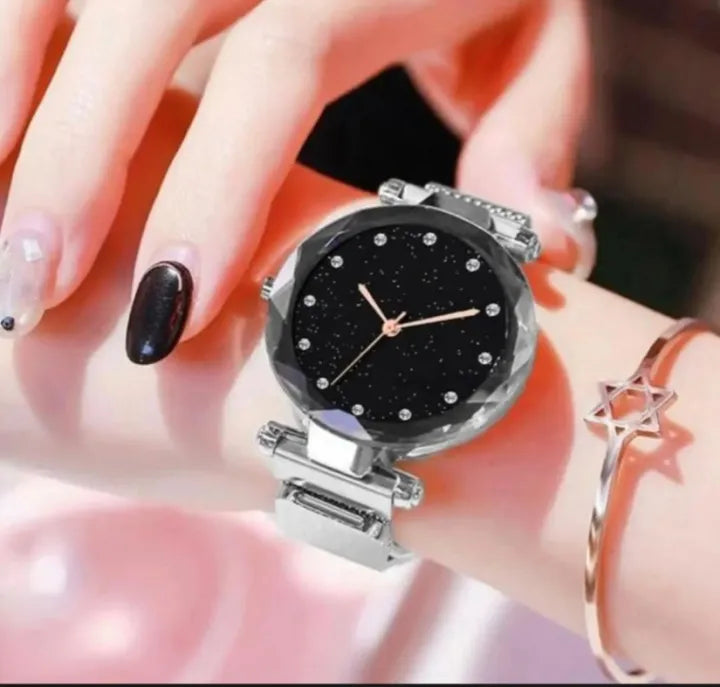 High Quality Magnetic Strap Watch for Girls – Stainless Steel