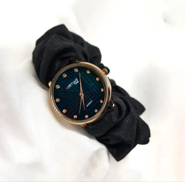 Korean Scrunchie Ribbon Watch for Girls