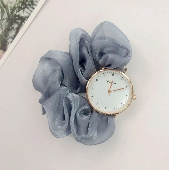 Korean Scrunchie Ribbon Watch for Girls