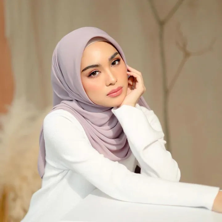 Plain Chiffon Georgette Hijab for Girls & Women