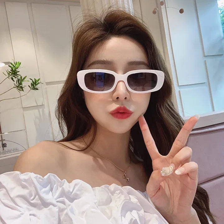Classic Rectangle Leopard Frame Sunglasses for Women