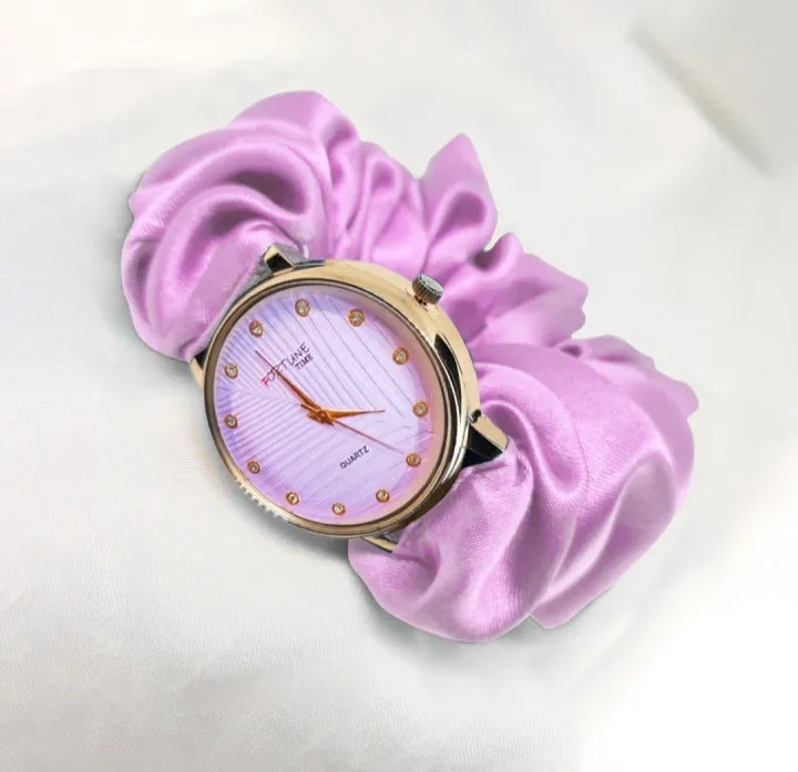 Korean Scrunchie Ribbon Watch for Girls